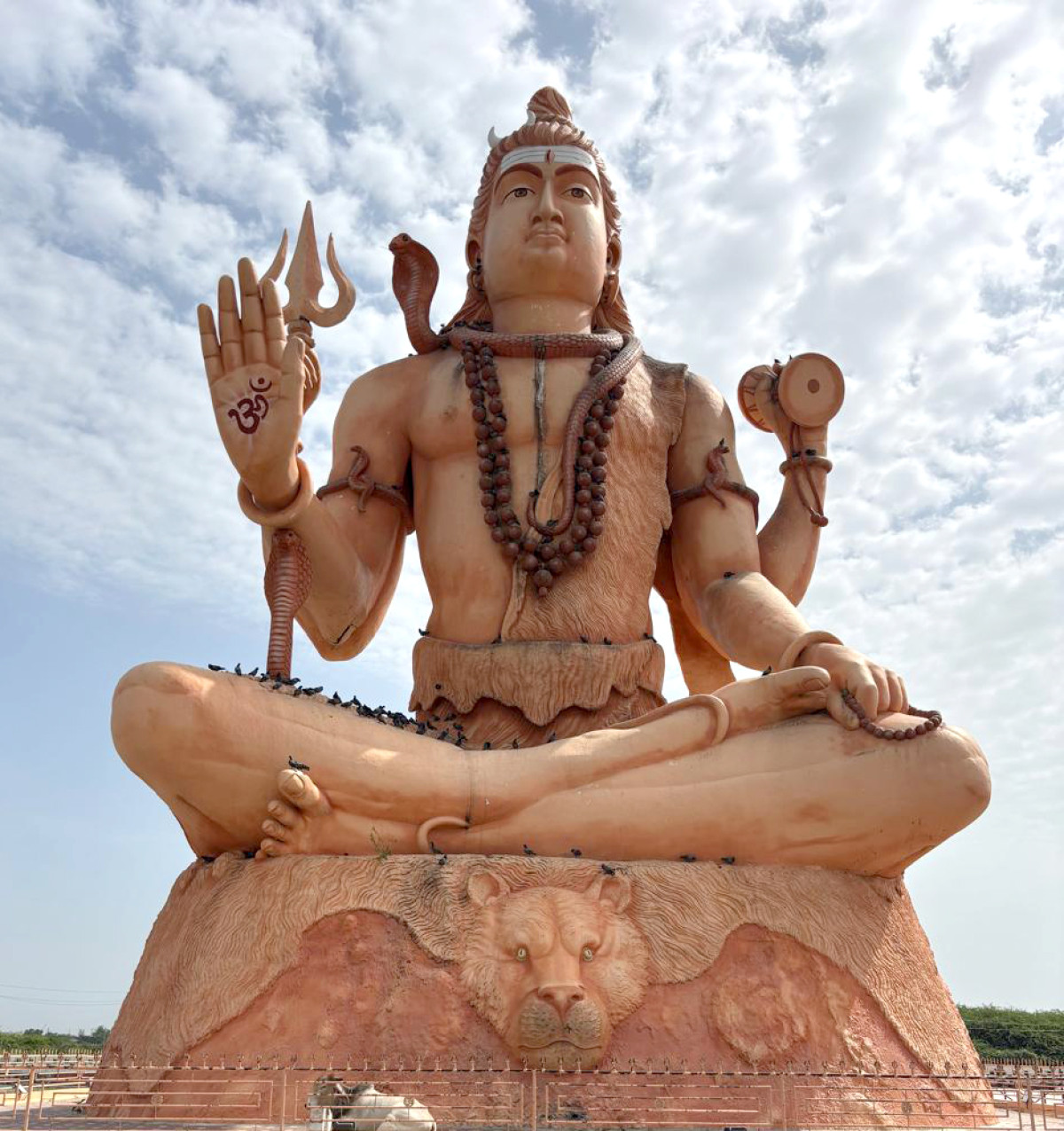 The magnificent statue of Lord Shiva radiates divine serenity and strength - a true symbol of peace, power, and spiritual awakening